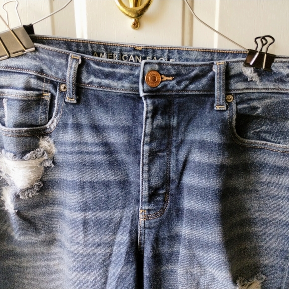 American Eagle 14 Factory Distressed Button Fly - Picture 2 of 9